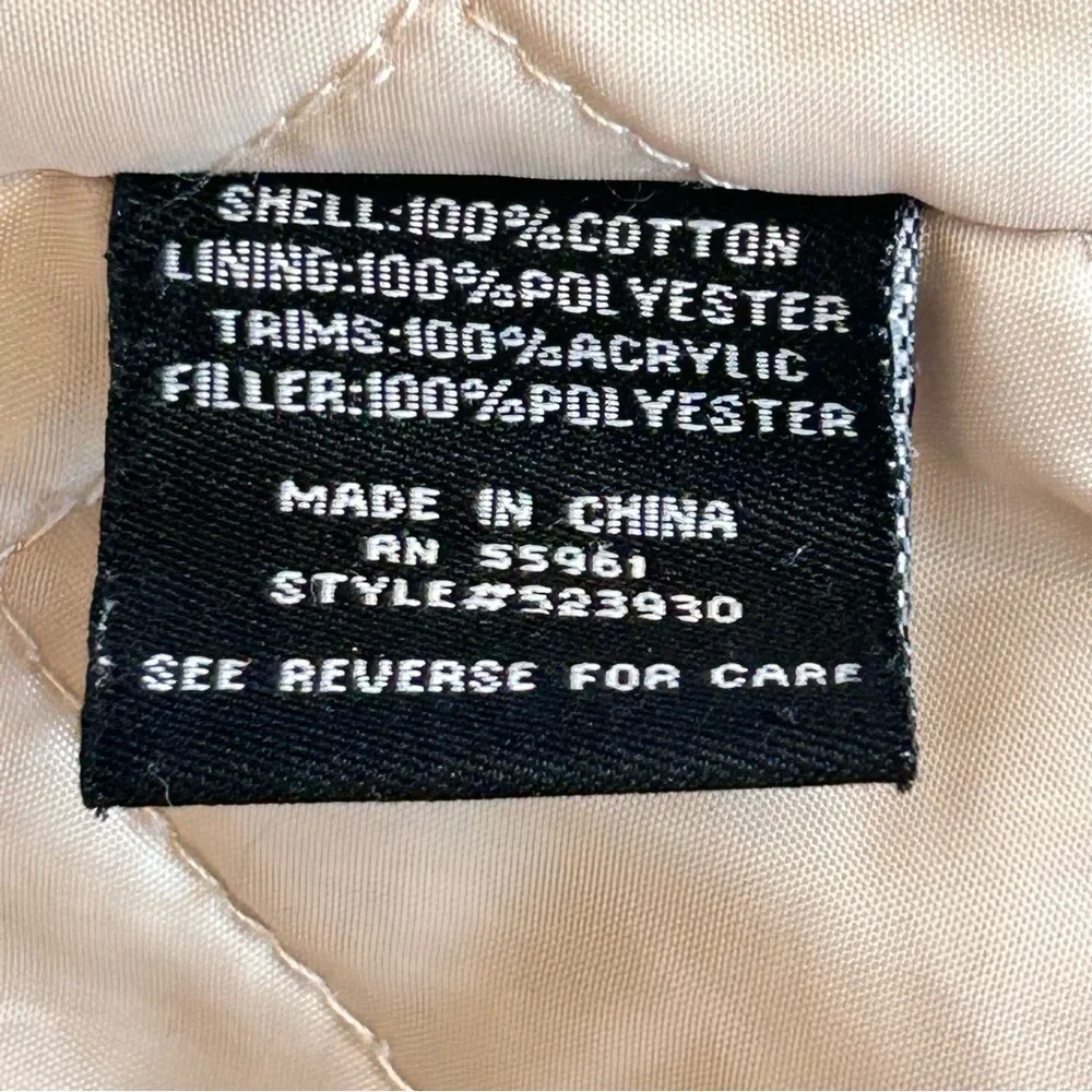 Deb Vintage 90s Y2K Tan Corduroy Jacket with Cream Faux Fur Trim L/XL